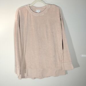 Wonderly French Terry Sweatshirt, Nude/Beige Color